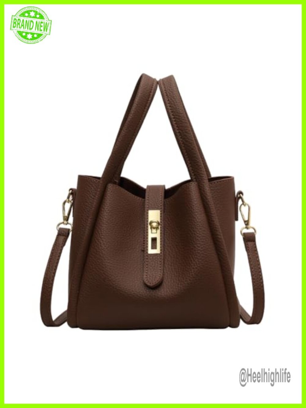 Faux Leather Bucket Bag Crossbody Purse Small Handbag Vintage Shoulder Bag